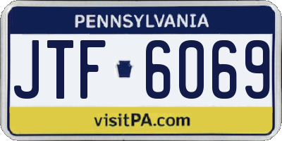 PA license plate JTF6069