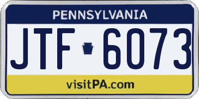 PA license plate JTF6073