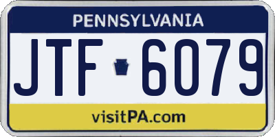 PA license plate JTF6079