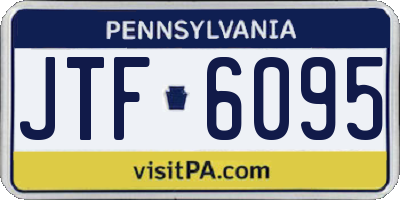 PA license plate JTF6095
