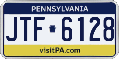 PA license plate JTF6128