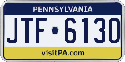 PA license plate JTF6130