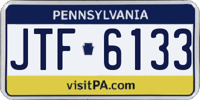PA license plate JTF6133