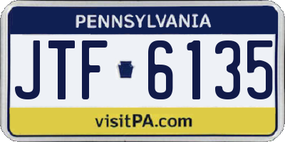 PA license plate JTF6135