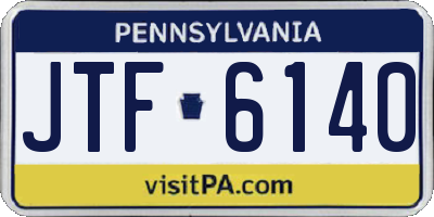 PA license plate JTF6140