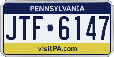 PA license plate JTF6147