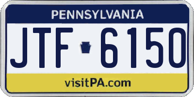 PA license plate JTF6150