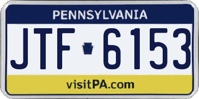 PA license plate JTF6153