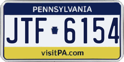 PA license plate JTF6154