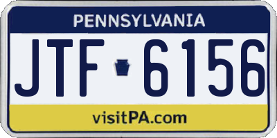 PA license plate JTF6156