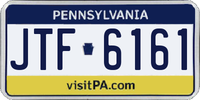 PA license plate JTF6161