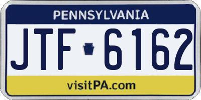 PA license plate JTF6162