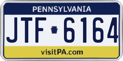 PA license plate JTF6164