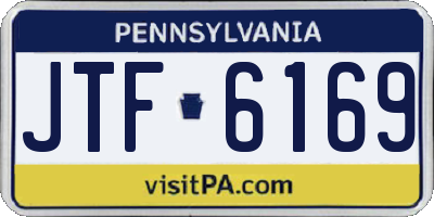 PA license plate JTF6169