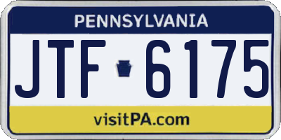 PA license plate JTF6175