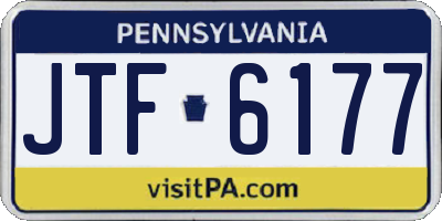 PA license plate JTF6177