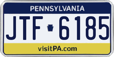PA license plate JTF6185