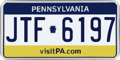 PA license plate JTF6197