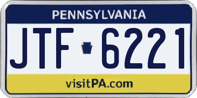 PA license plate JTF6221