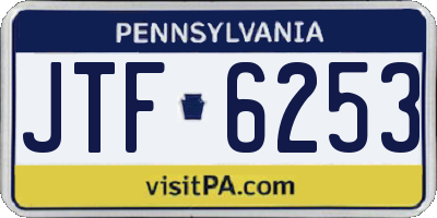 PA license plate JTF6253