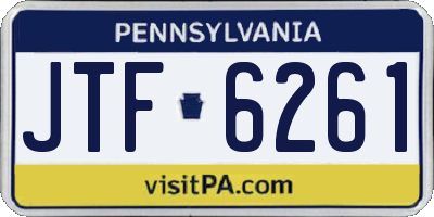 PA license plate JTF6261