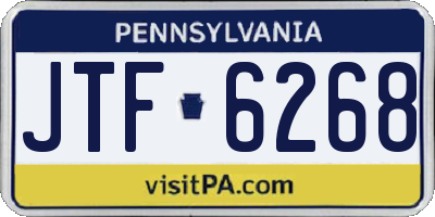 PA license plate JTF6268