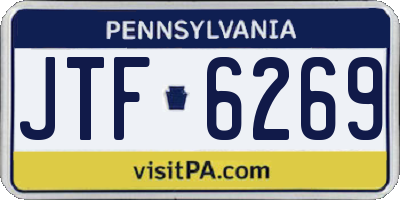 PA license plate JTF6269