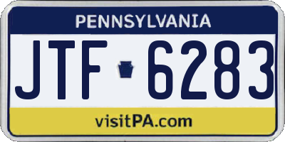 PA license plate JTF6283