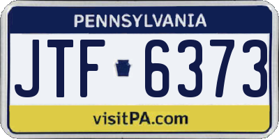 PA license plate JTF6373