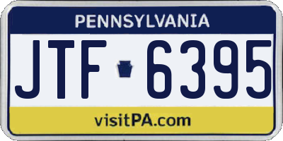 PA license plate JTF6395
