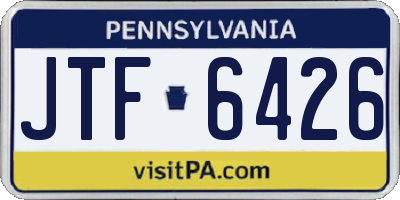 PA license plate JTF6426
