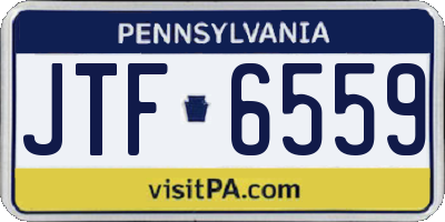 PA license plate JTF6559