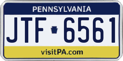 PA license plate JTF6561