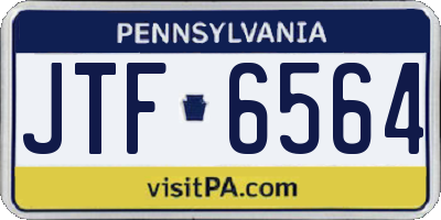 PA license plate JTF6564
