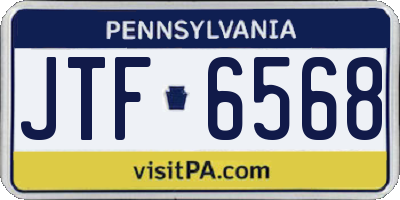 PA license plate JTF6568
