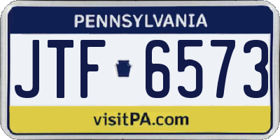 PA license plate JTF6573