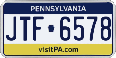 PA license plate JTF6578