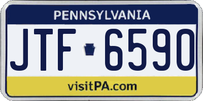 PA license plate JTF6590