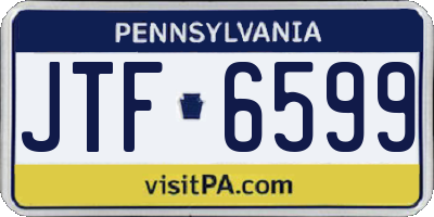 PA license plate JTF6599