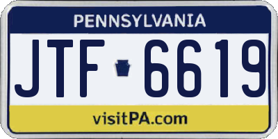 PA license plate JTF6619
