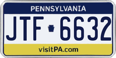 PA license plate JTF6632