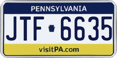 PA license plate JTF6635