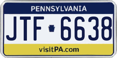 PA license plate JTF6638