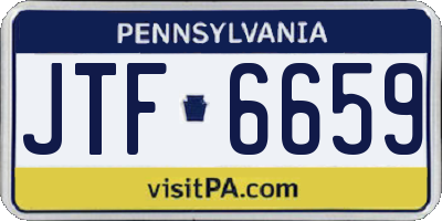 PA license plate JTF6659