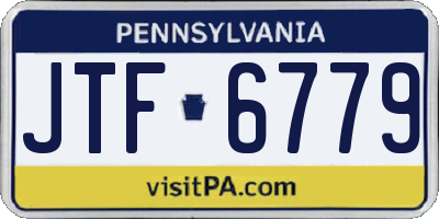 PA license plate JTF6779