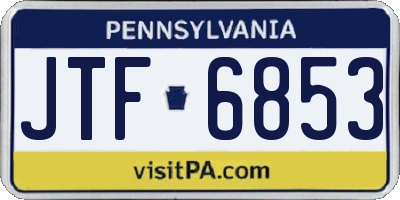PA license plate JTF6853
