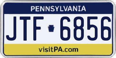 PA license plate JTF6856