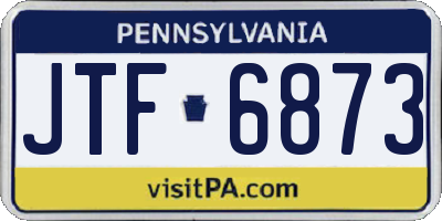 PA license plate JTF6873