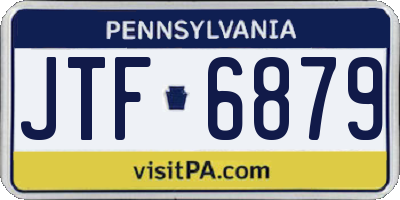 PA license plate JTF6879