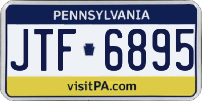 PA license plate JTF6895